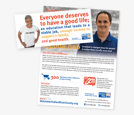 Tri-fold brochure for United Way