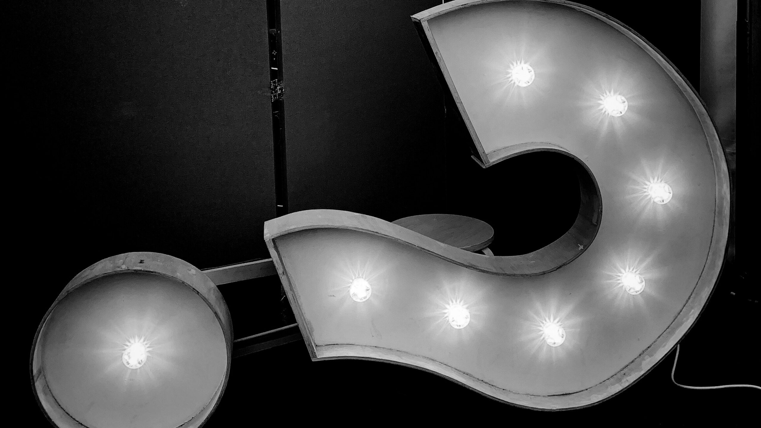 Illuminated Question Mark