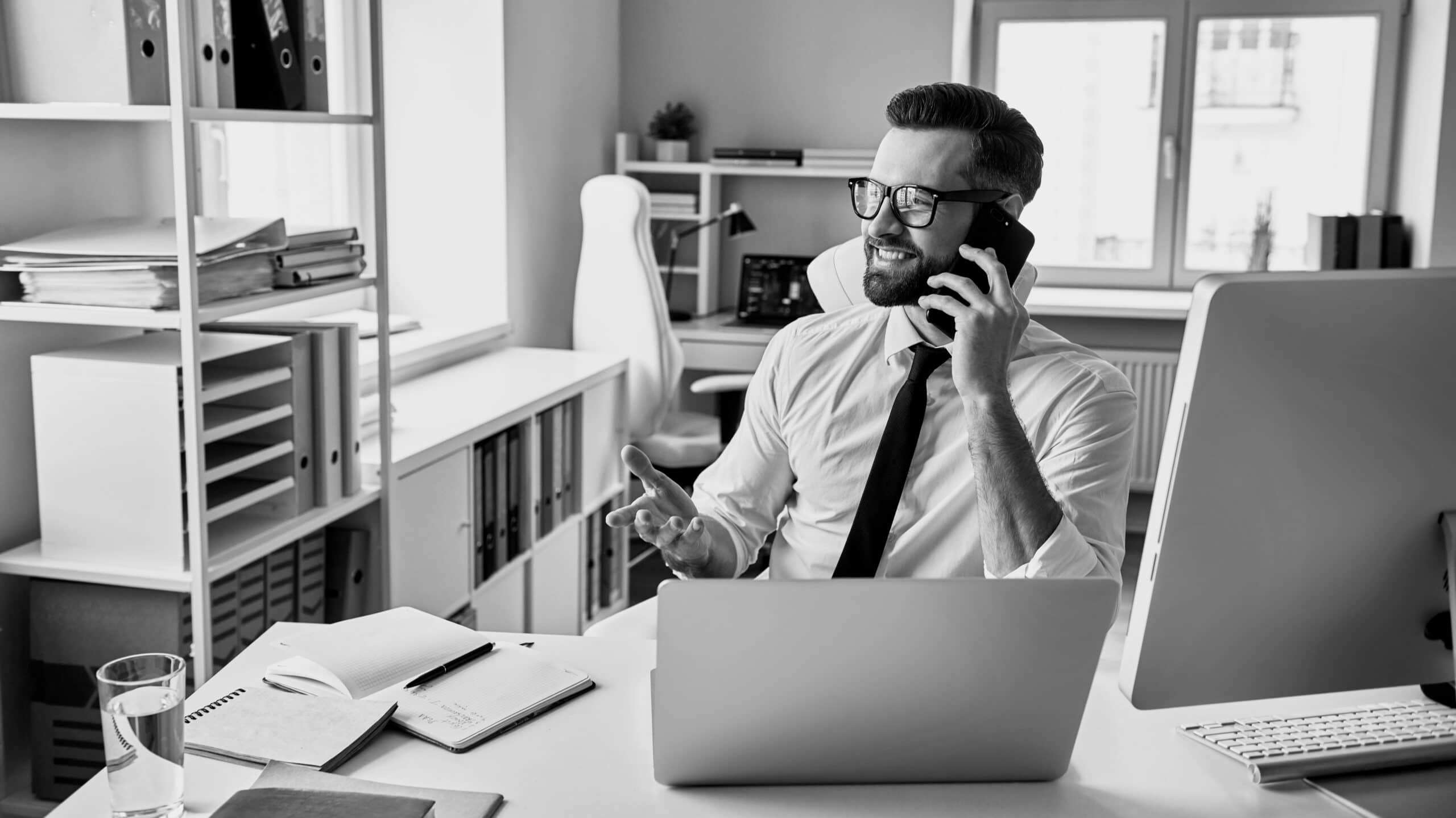 Man On Phone In Offce~2