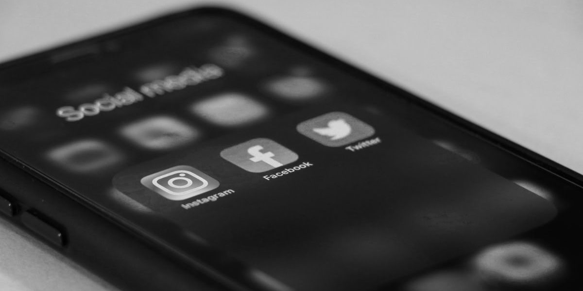 Cell Phone Showing Social Media Icons