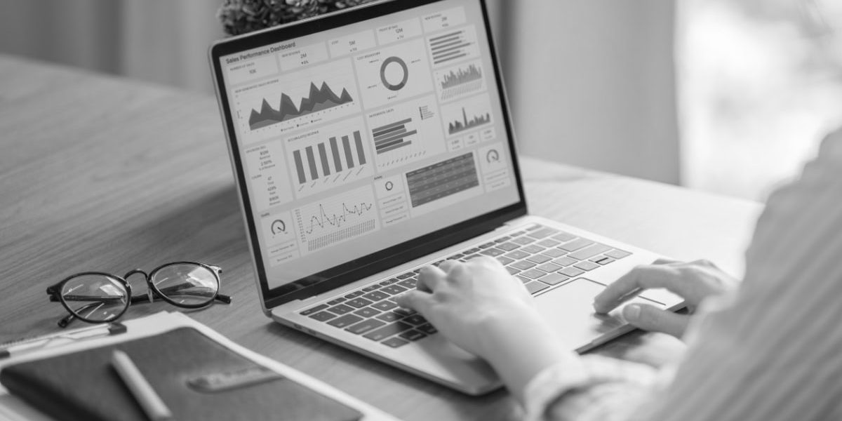 Advisor Financial Business Analytics Woman Team Analyzing Data Charts, Graphs, And A Dashboard On Laptop Screen. Data Analysis Concept