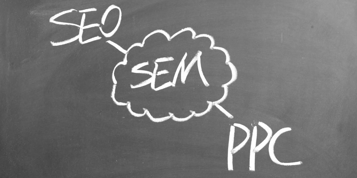 Sem,search Engine Marketing,seo,ppc Written On Blackboard