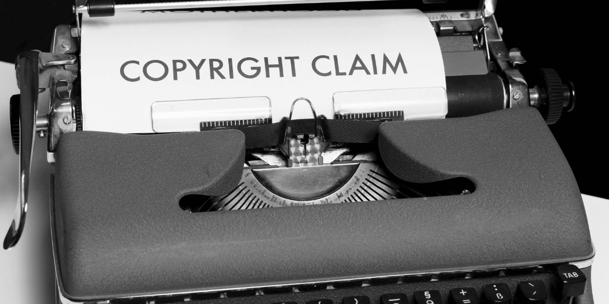 Typewriter With Copyright Claim Written