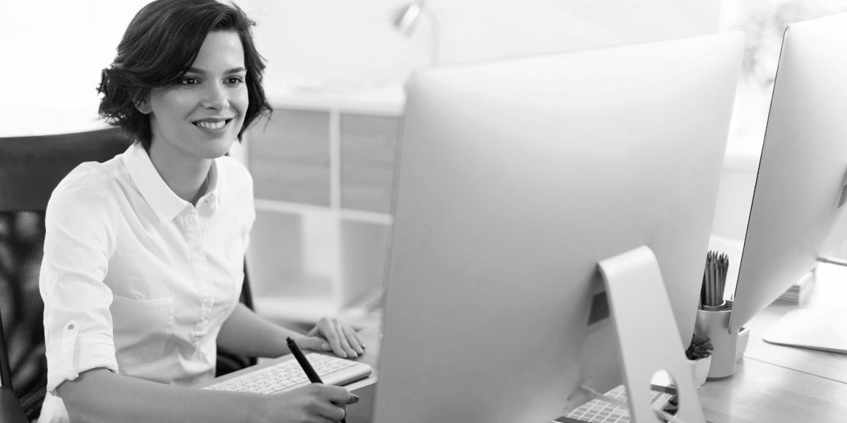 Woman At Computer