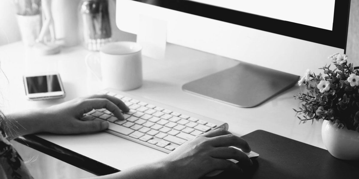 Woman Using A Computer