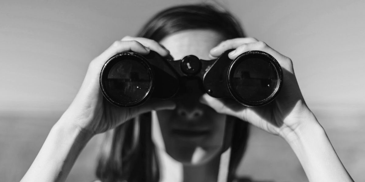 Woman With Binoculars